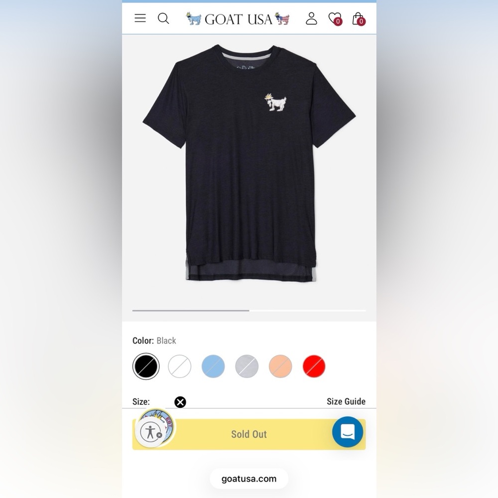 GOAT USA Kids OG Athletic T-Shirt, Sold Out Online! EUC, youth XL
